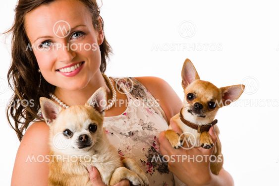 Woman and chihuahua