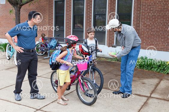 Kids Biking to School