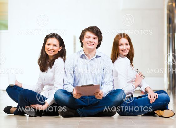 portrait of a group of young people