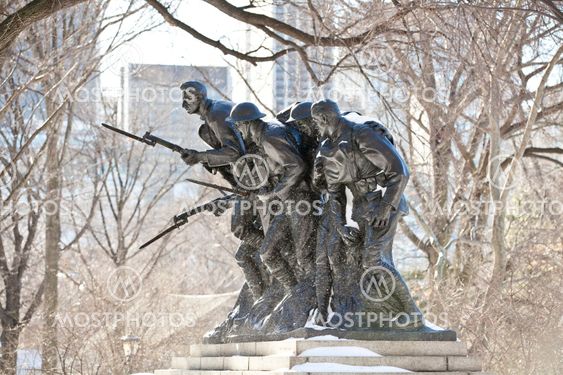 Soldiers Monument in Central Park Manhattan