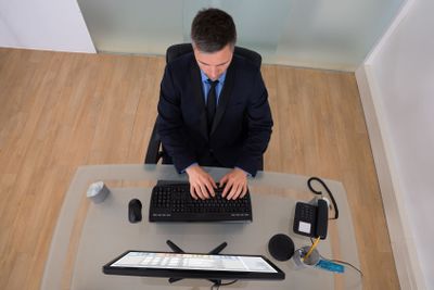 Businessman Working At Office