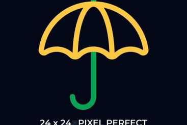 Open umbrella dark color line ui icon