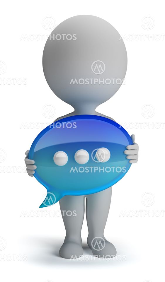 3d small people - chat icon