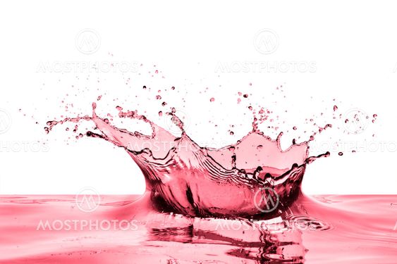 splashing red wine