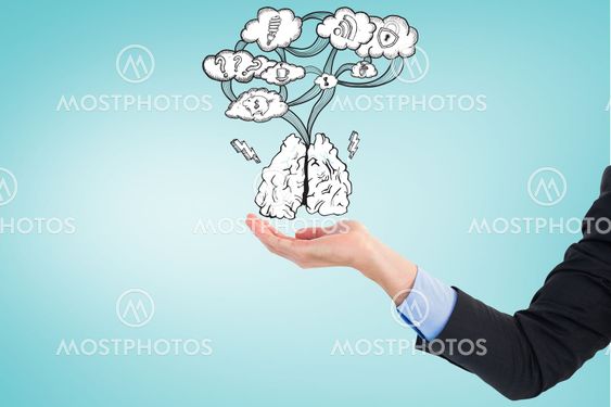 Composite image of close up of businessman with empty hand open