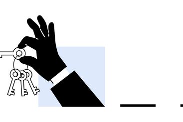 Abstract Concept of Theft with Hand Holding Keys,...