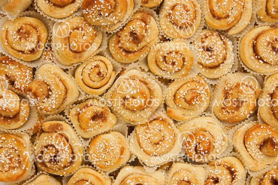 Cinnamon buns as background