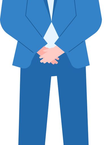 Full length vector illustration of a confident...