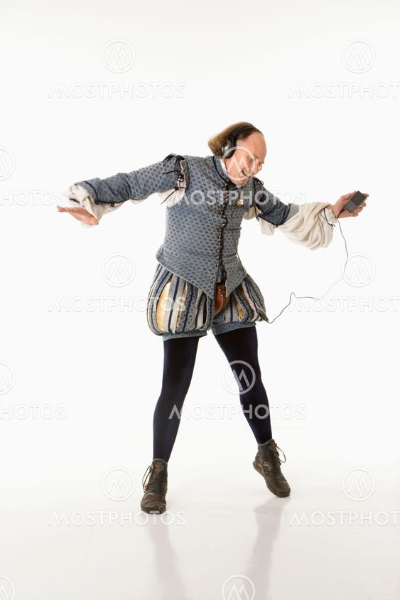Shakespeare dancing to mp3s.