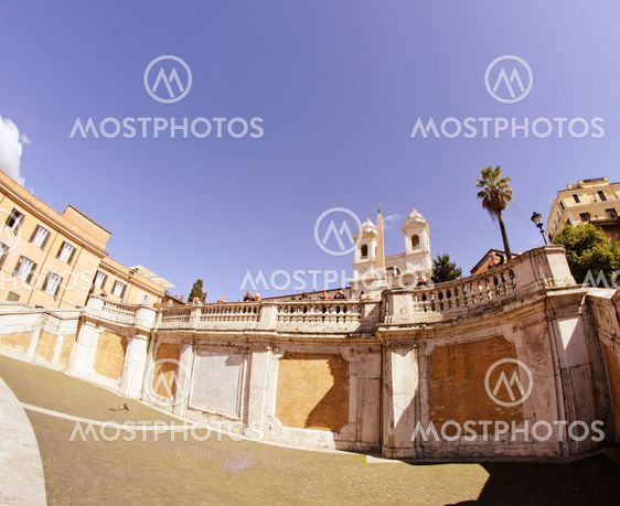 Piazza di Spagna and Trinita' dei Monti in Rome