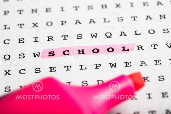 Text marker on word puzzle - Newsletter