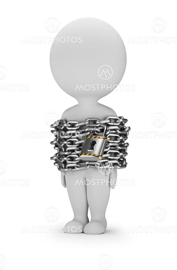 3d small people - chained
