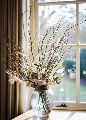 Floral arrangement with winter, autumn or early spring...