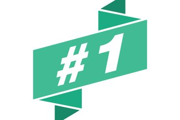 Number 1 Letter Rubber Stamp Vector Template