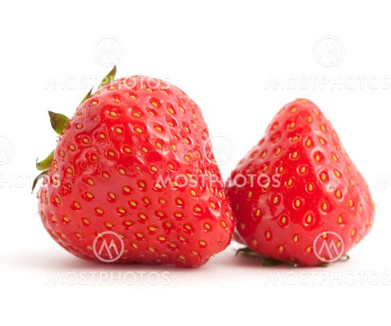 Two strawberries