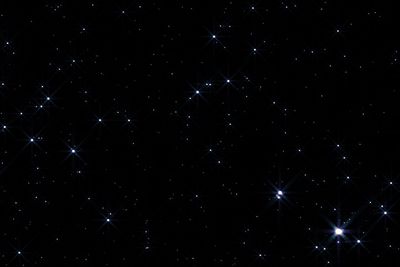 Night sky with stars sparkling on black background