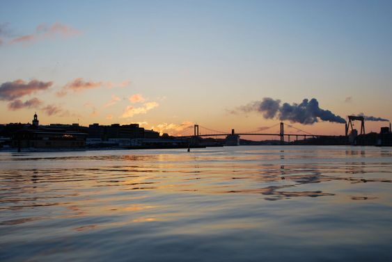 Gothenburg Harbor sunset