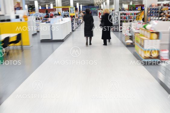young woman in shopping