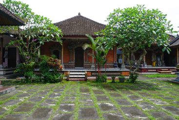 Traditional design of Balinese dwelling house and home...