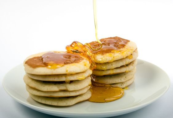 Pancakes and syrup