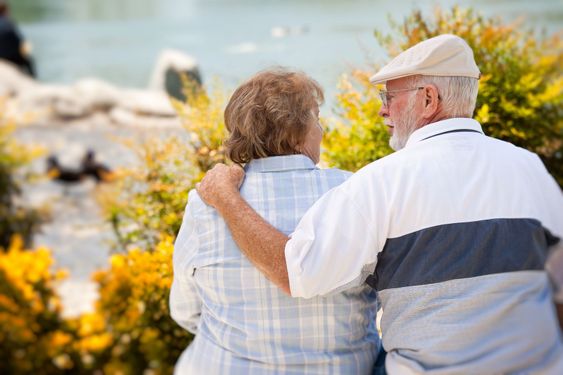 Happy Senior Couple in The Park
