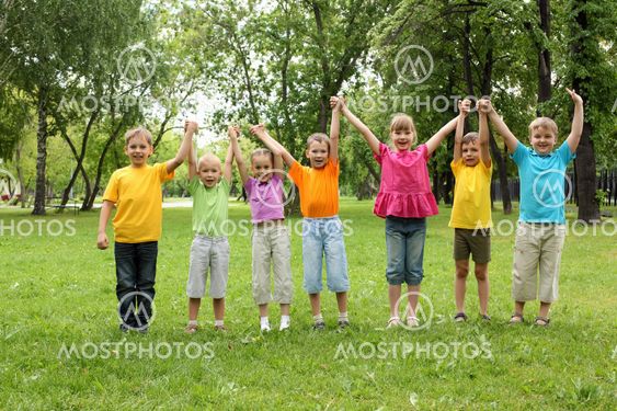 Group of children in the park