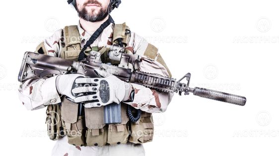Bearded special warfare operator