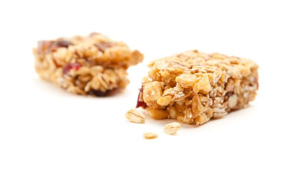 Broken Granola Bar Isolated on White