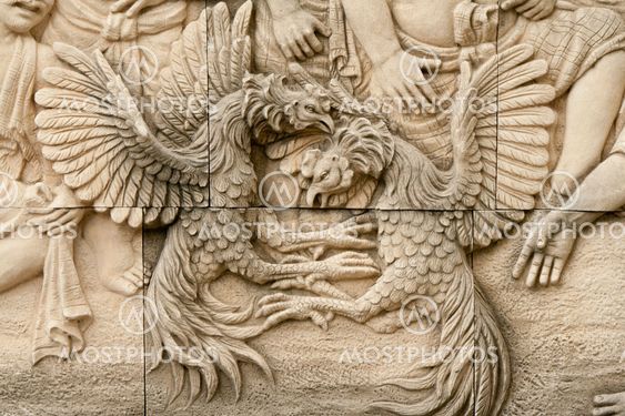 native molding art on wall in thai style