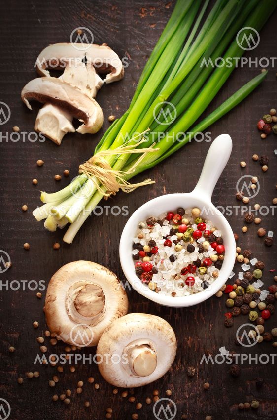 Vegetables and spices.