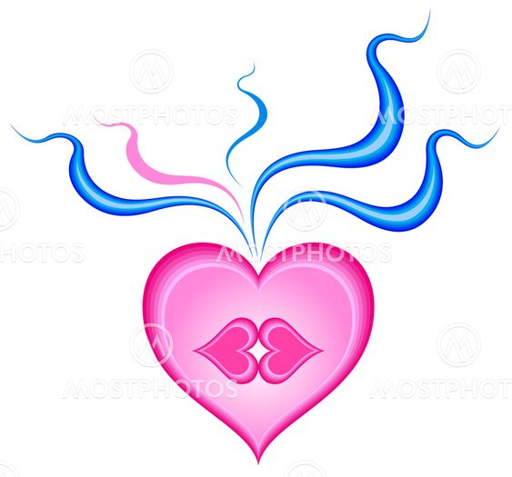 heart with kissing lips in him