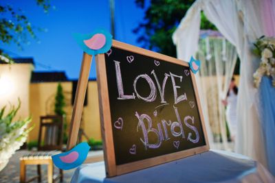 wedding love birds