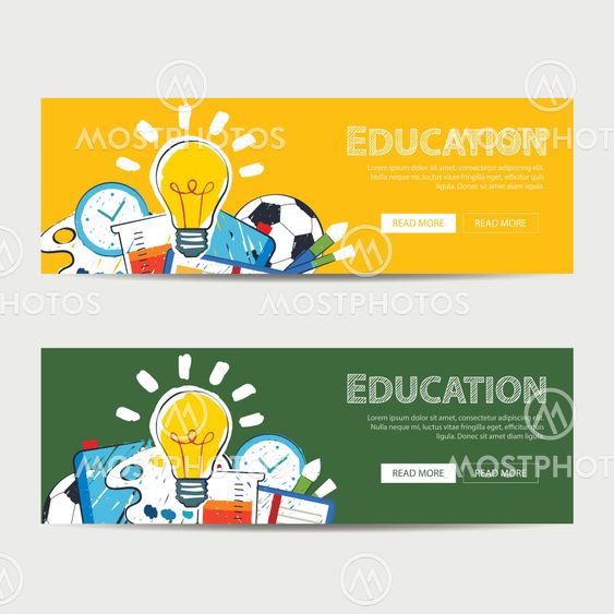 education banner and back to school background template