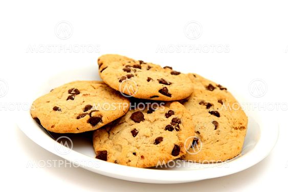 Cookies On White Plate