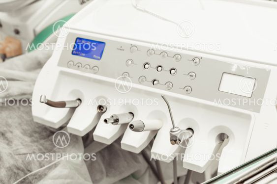 Dentist tools. Dentist workplace equipment set. Health...