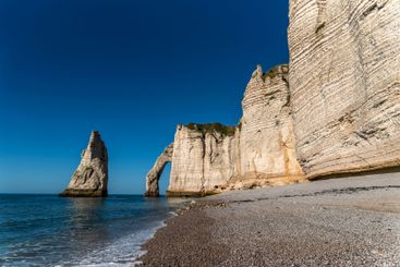 Beautiful seaside landscape of cliffs on the Normandy...