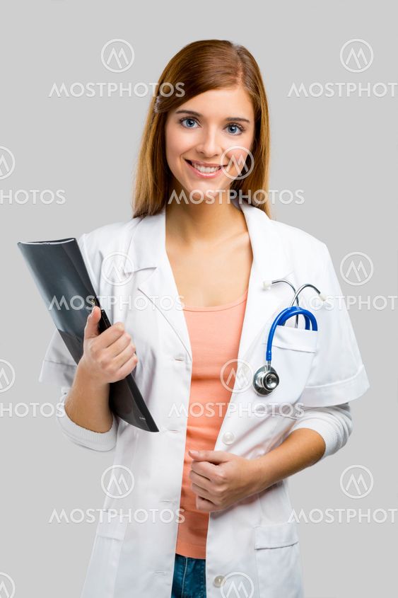 Beautiful young female doctor