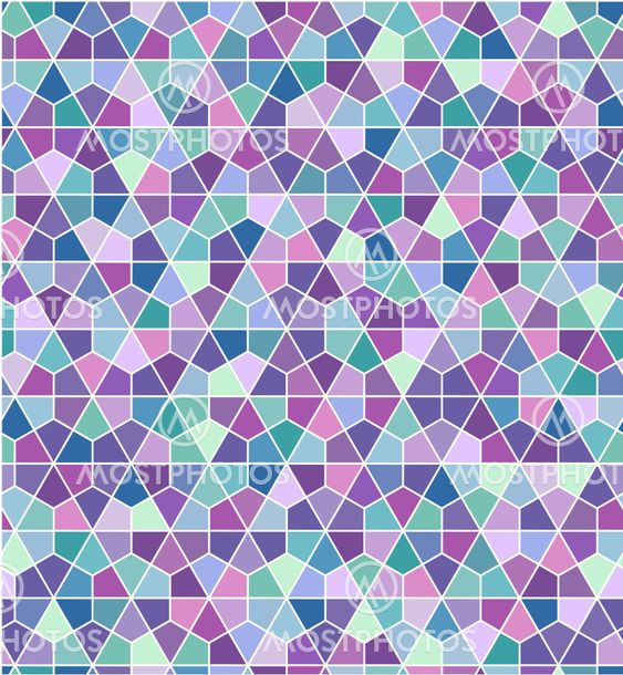Seamless geometric hexagonal pattern