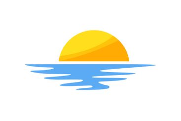 dusk sunset cartoon vector illustration