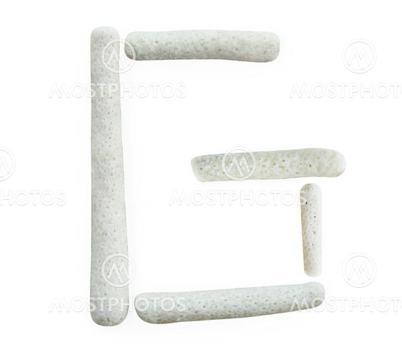 One letter of coral alphabet