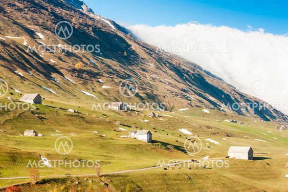 Alps landscape near Andermatt, canton Graubunden, Switzerland