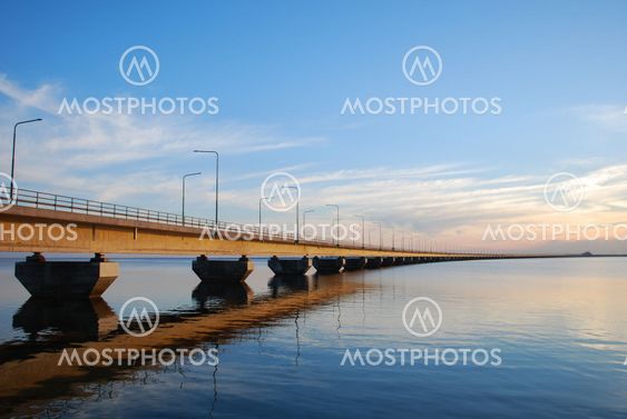 Calm water by the bridge
