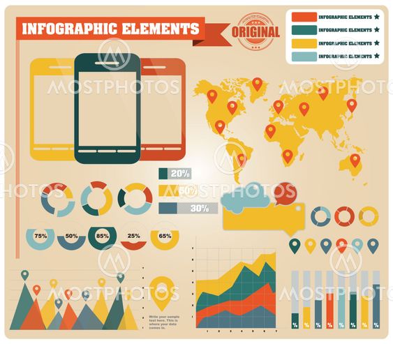 Collection of infographic elements