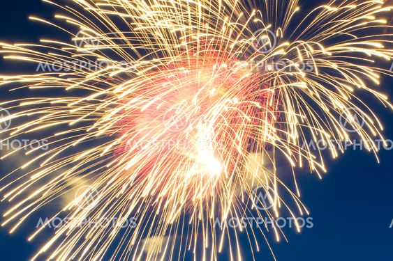 Yellow firework close up