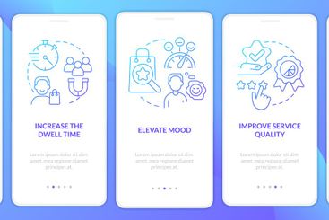 Ambient scent marketing pros blue gradient onboarding...
