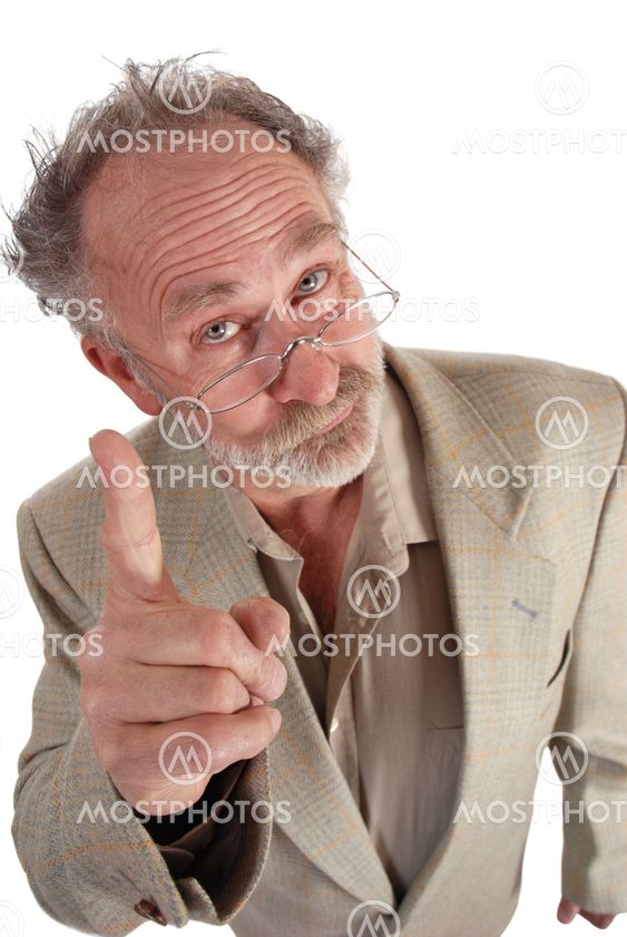 Professor pointing