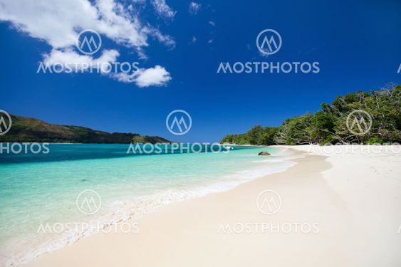 Stunning tropical beach at Seychelles