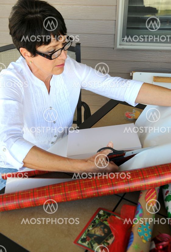 Christmas gift wrapping.