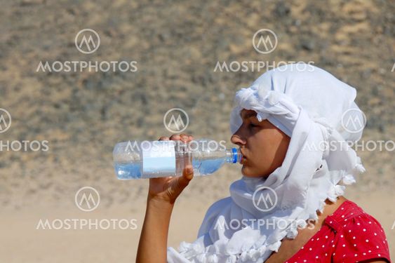 Girl tourist in Africa