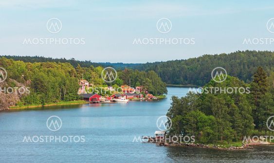 The channel to Fredriksborg fortifaction in the swedish...
